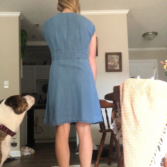 LOFT Denim Button Down Dress - Picture 4 of 5